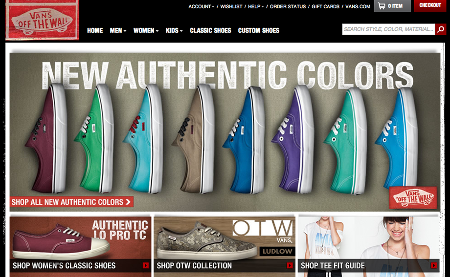 vans web